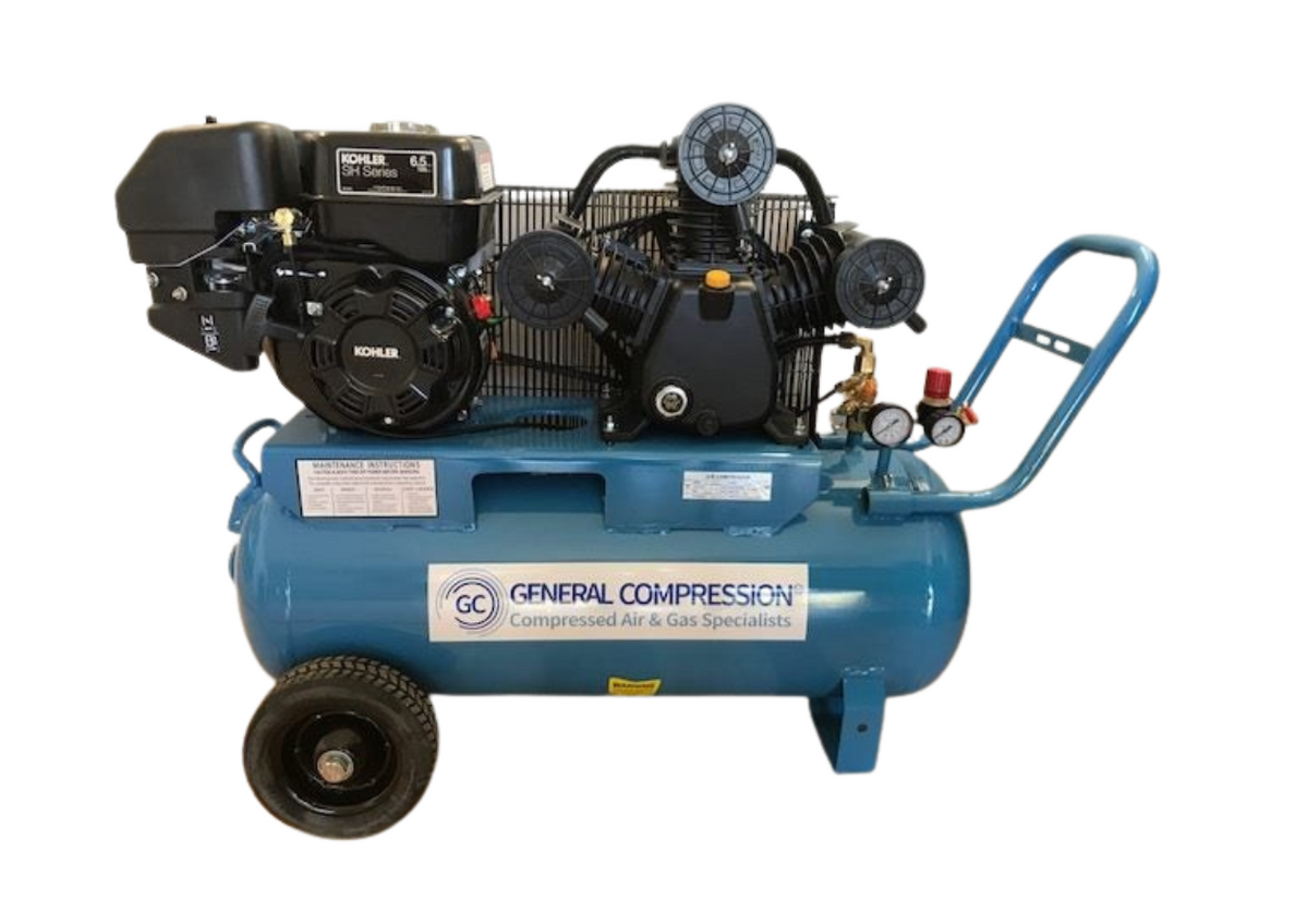 Gen Compressor General Compression 6.5hp Petrol Piston Compressor – General ...